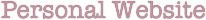 Personal Website